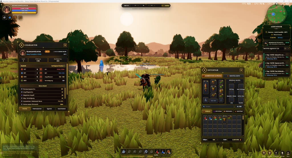 Aeryndor Interface & HUD